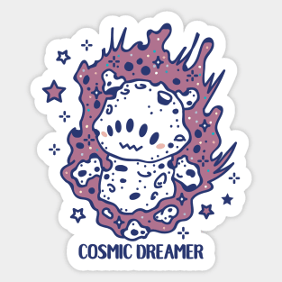 Cosmic dreamer flying like a shooting star Sticker